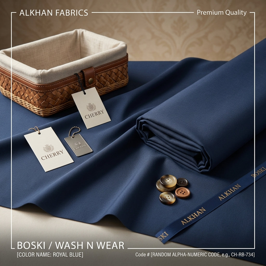 J. Junaid Jamshaed Boski Wash & Wear - Royal blue
