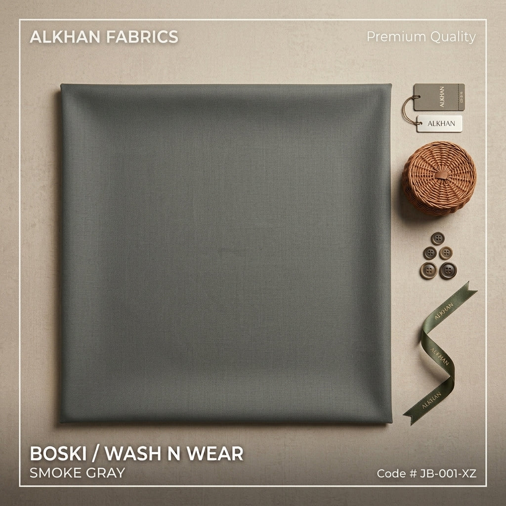 J. Junaid Jamshaed Boski Wash & Wear - Light smoke gray
