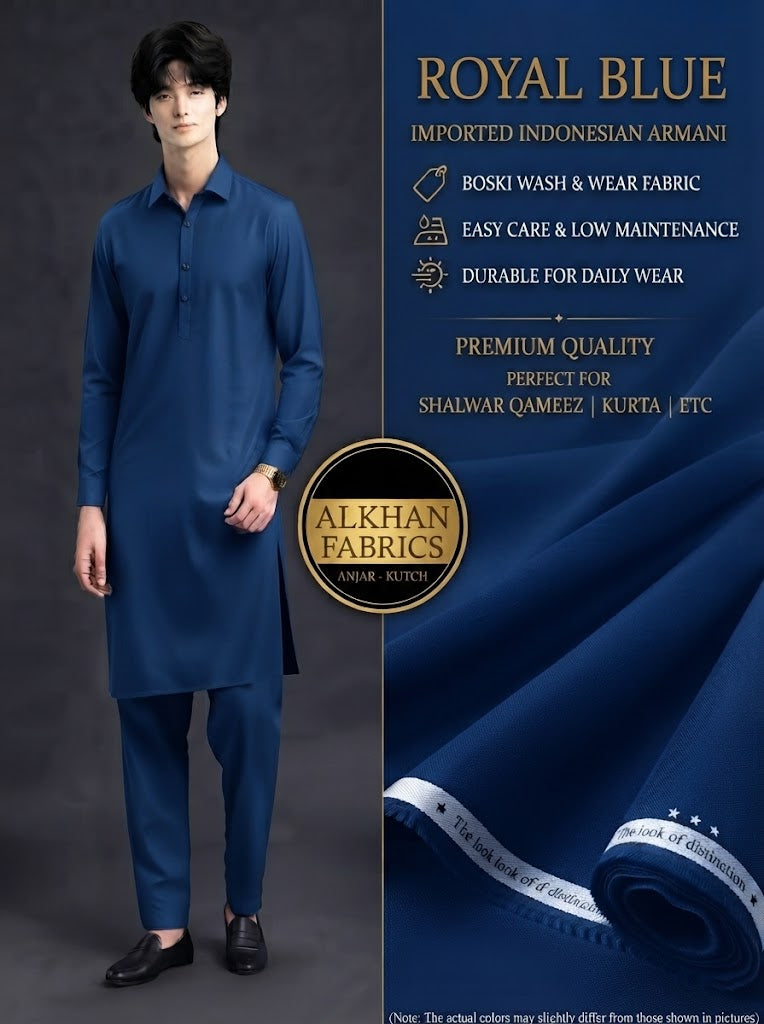 J. Junaid Jamshaed Boski Wash & Wear - Royal blue