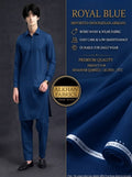 J. Junaid Jamshaed Boski Wash & Wear - Royal blue