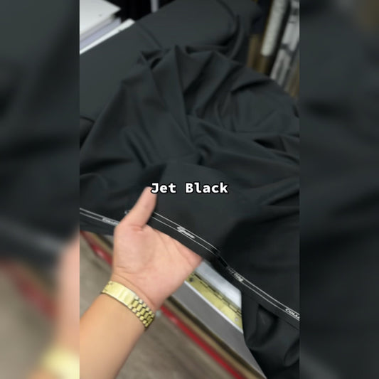 J.Junaid Jamshaed Summer wash and Wear premium Volume Jet Black
