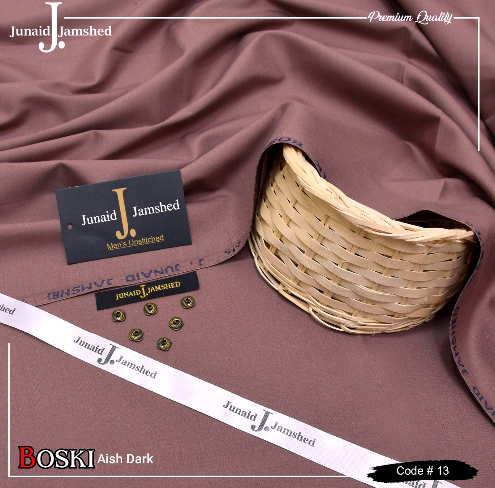 J. Junaid Jamshaed Boski Wash & Wear - Aish Dark